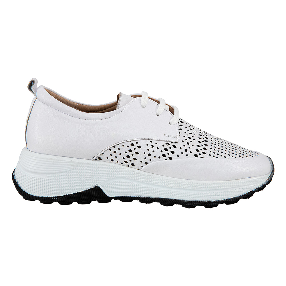 Pantofi casual dama 855 albi