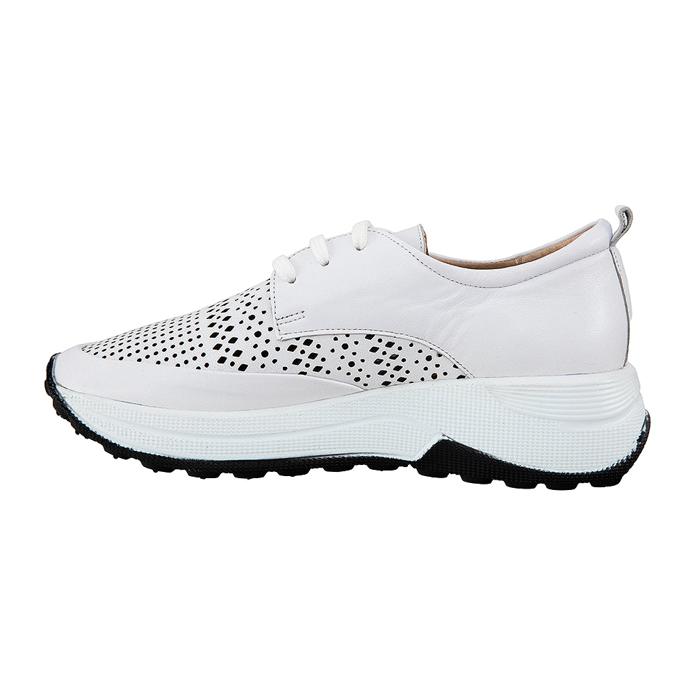 Pantofi casual dama 855 albi