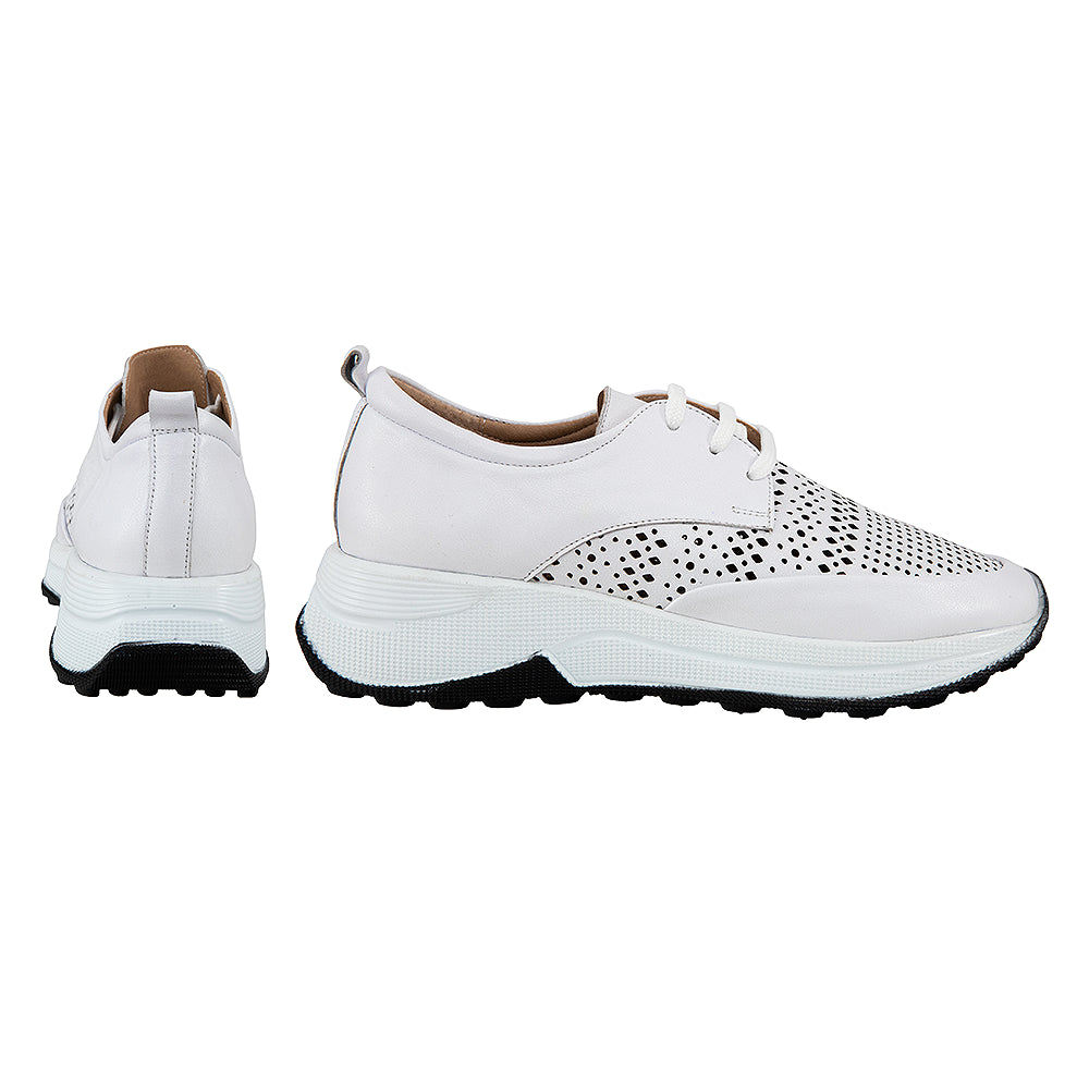 Pantofi casual dama 855 albi