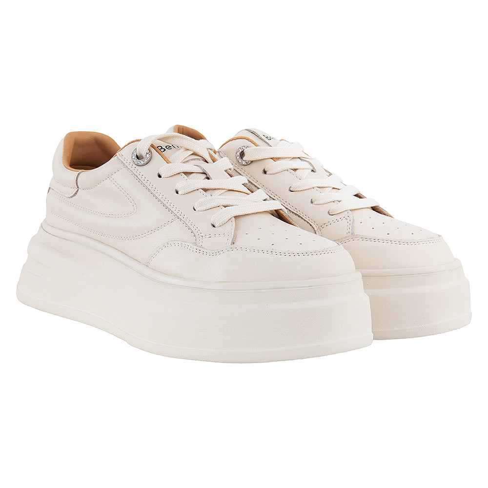 Sneakers cu talpă înaltă 5001-6 bej