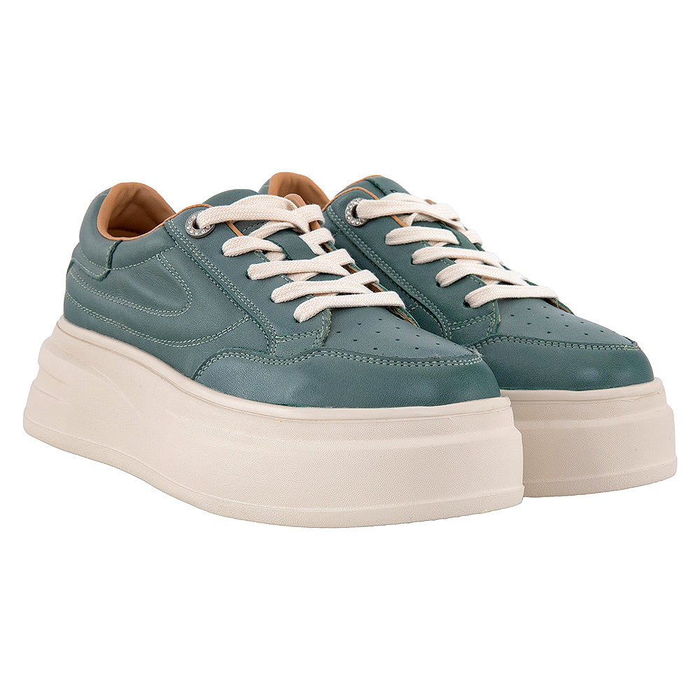 Sneakers cu talpă înaltă 5001-6 verzi