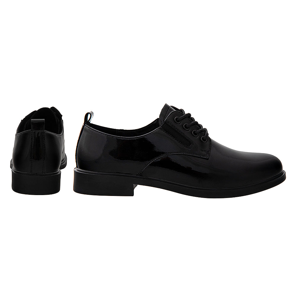 pantofi casual dama piele 200239 negri lac