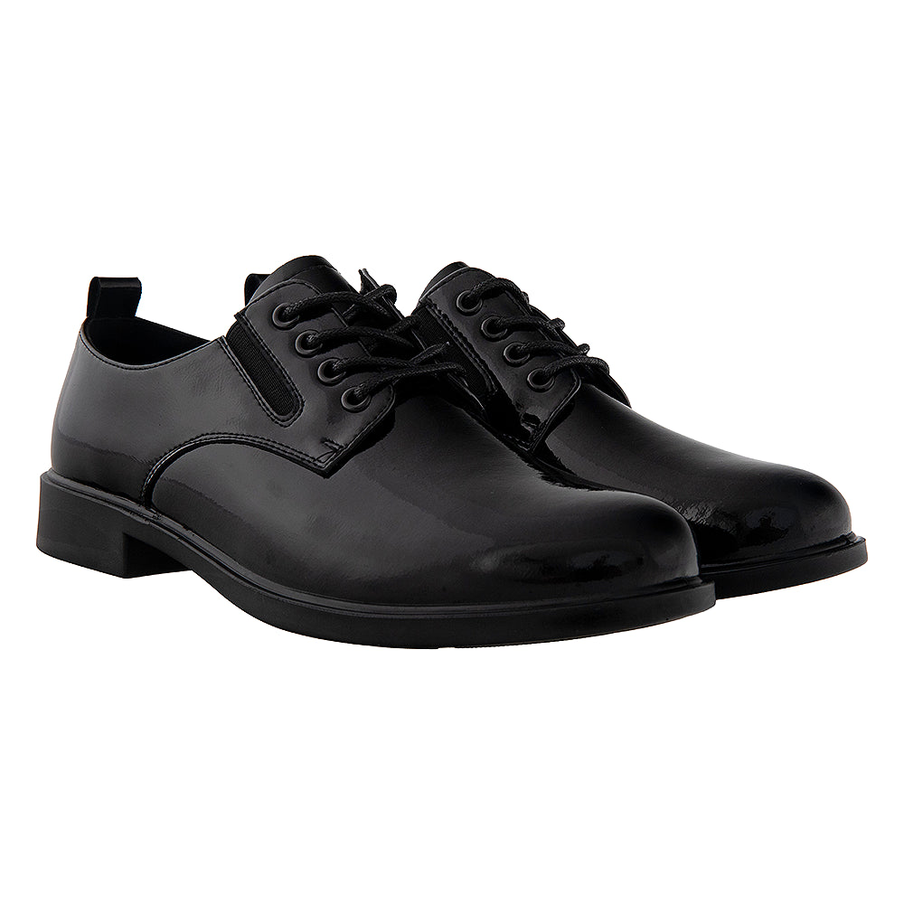 pantofi casual dama piele 200239 negri lac