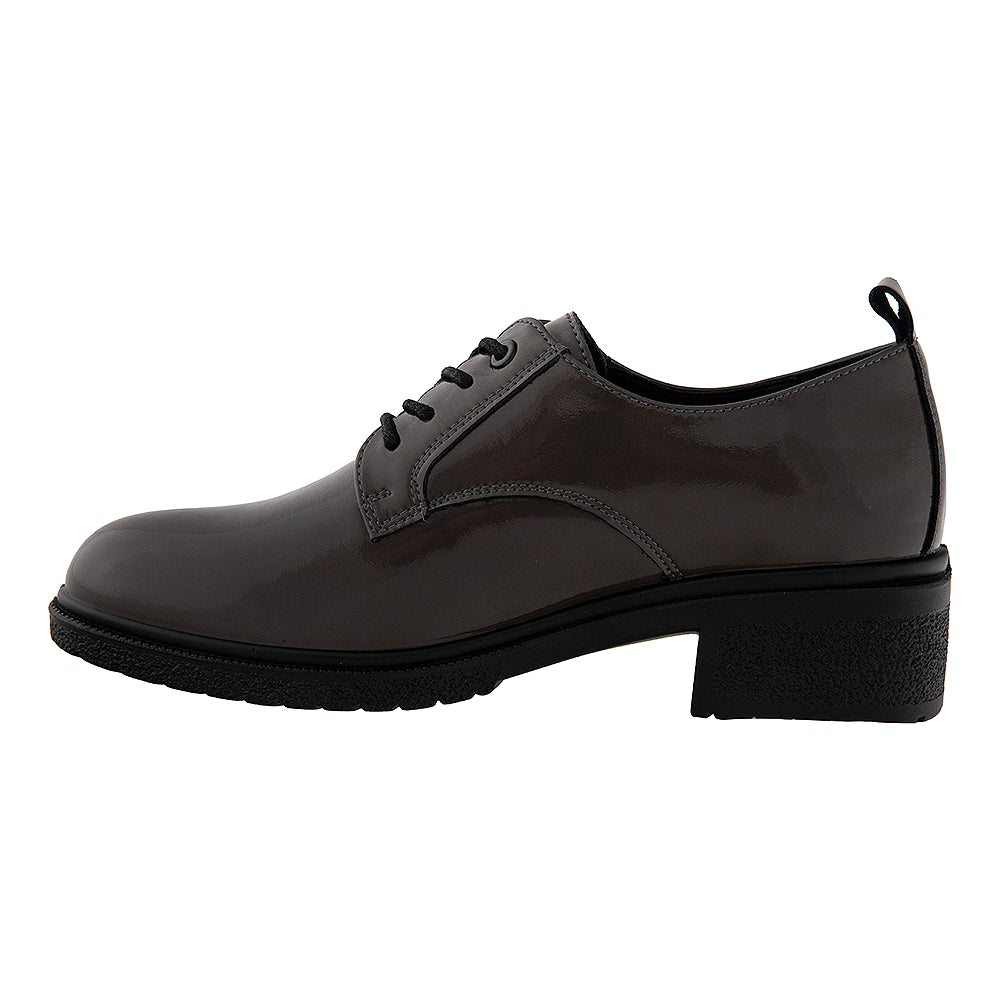 pantofi casual dama piele naturala 9388 gri lac 