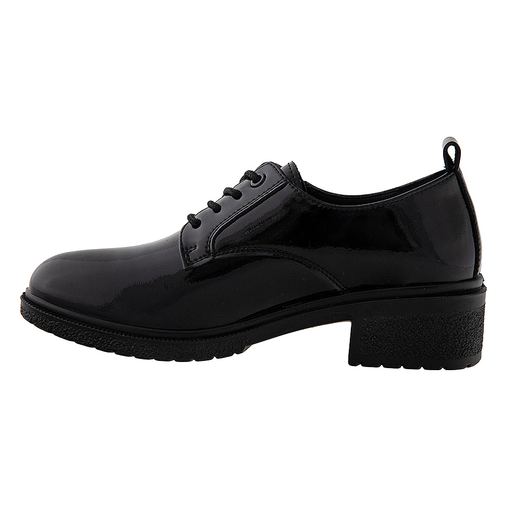 pantofi casual dama piele naturala 9388 negri lac 