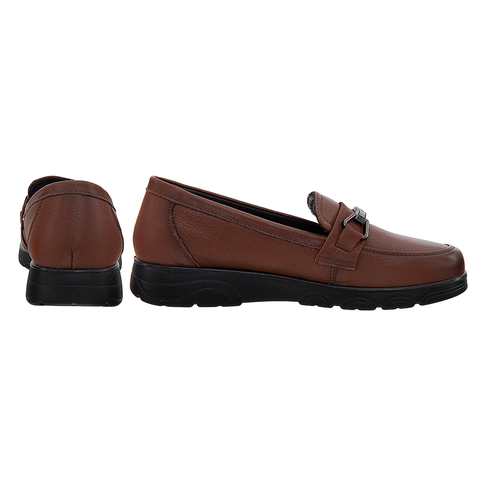 Loafer dama cu talpa groasa 2398 maro