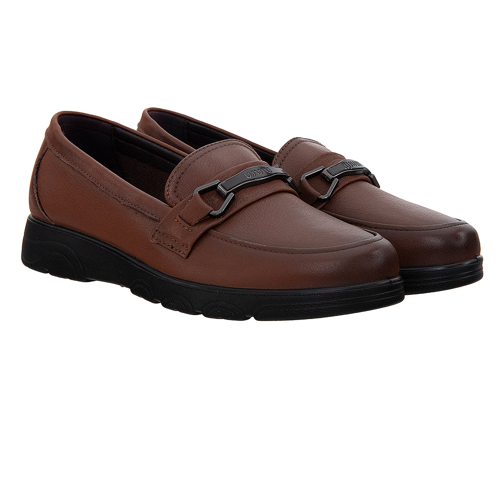 Loafer dama cu talpa groasa 2398 maro