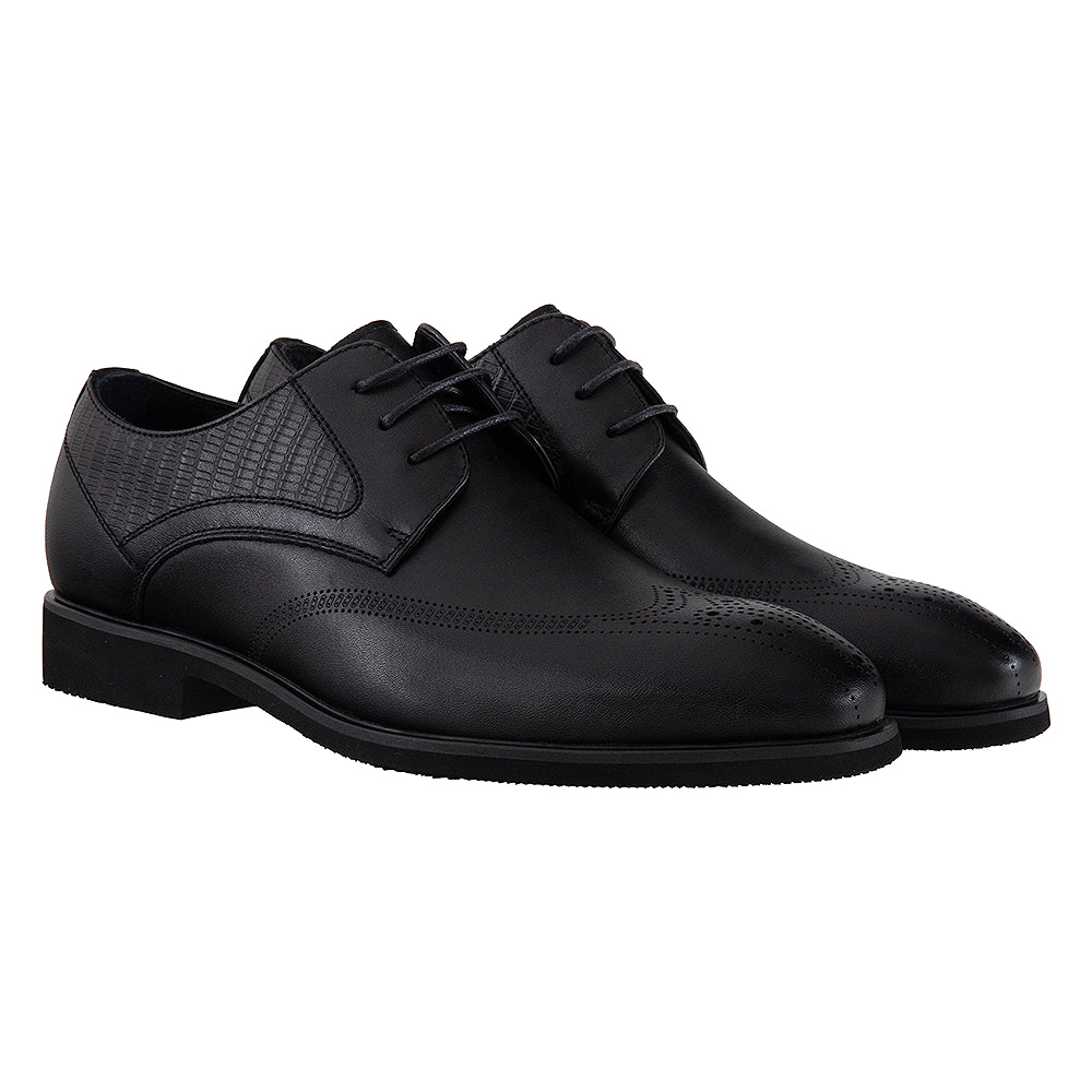 Pantofi derby negri 52301