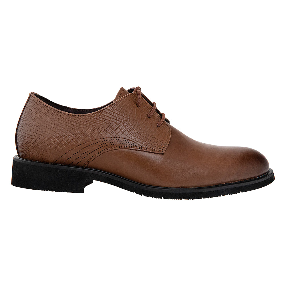 Pantofi Derby maro cu imprimeu 81161