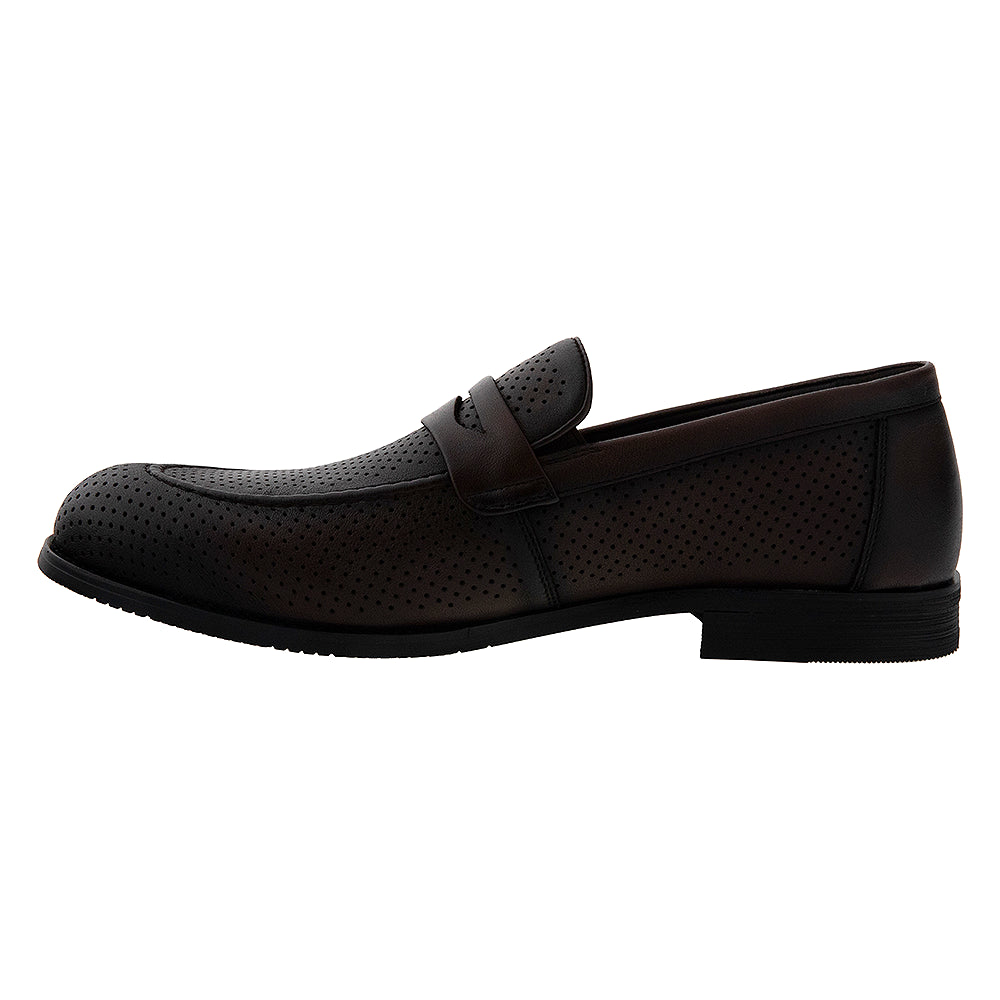 mocasini din piele 5206 maro