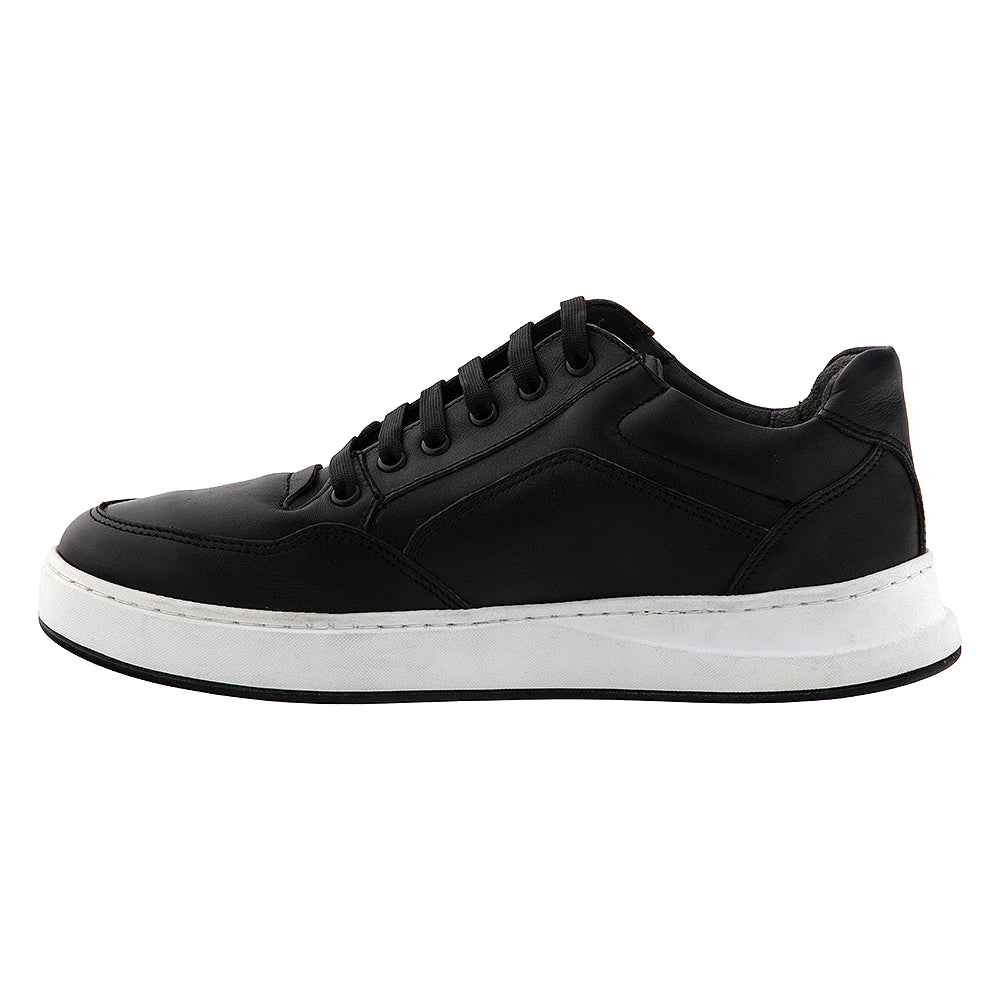 Pantofi casual barbati 096 negru cu talpa alba