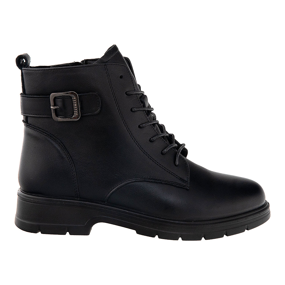 Ghete din piele naturală 7610 negru