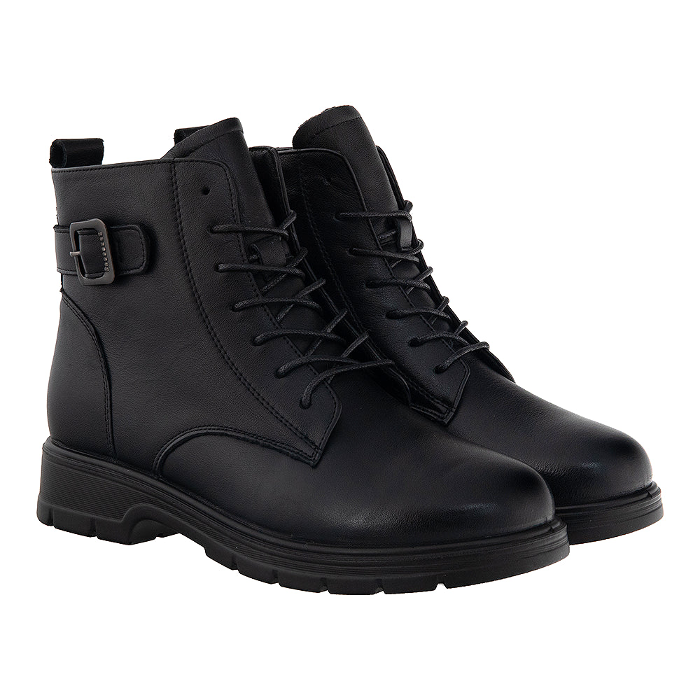Ghete din piele naturală 7610 negru