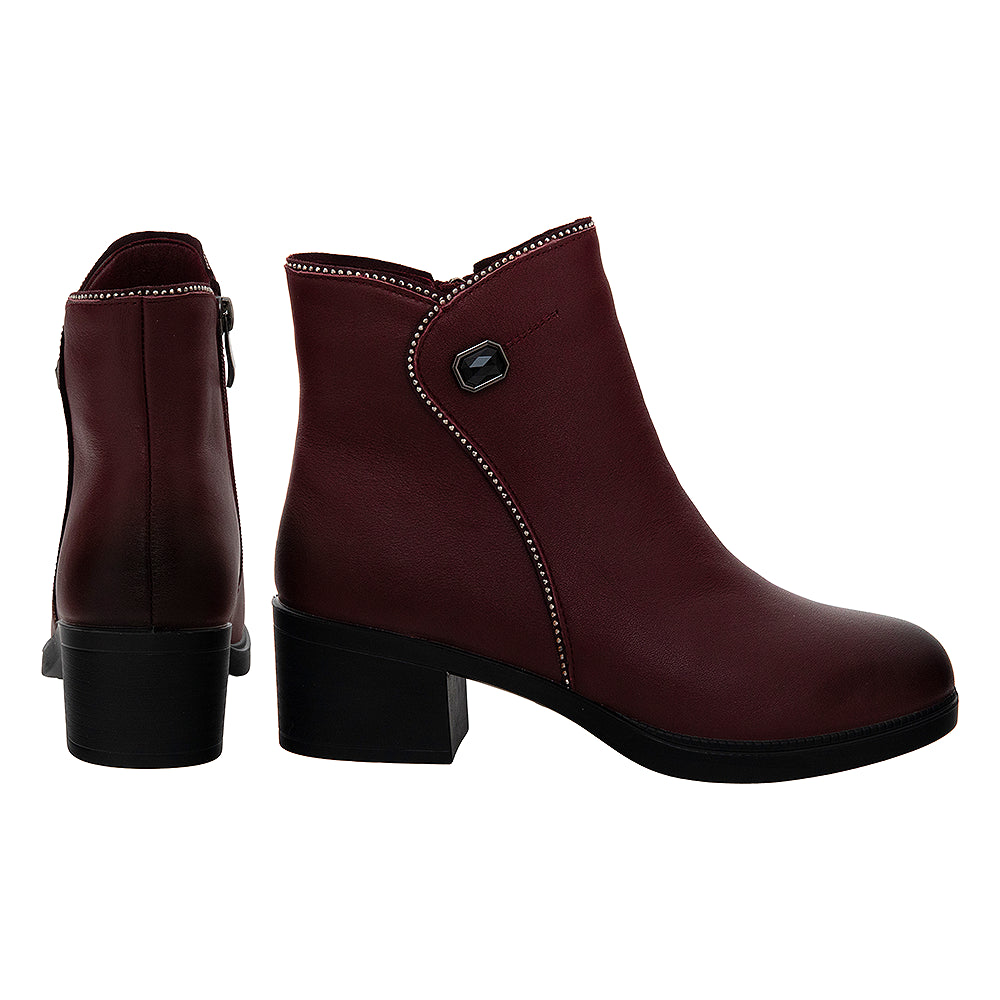 Botine damă 210 vișiniu