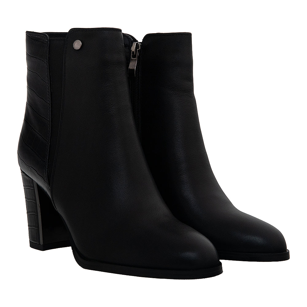 Botine cu toc 469 negru