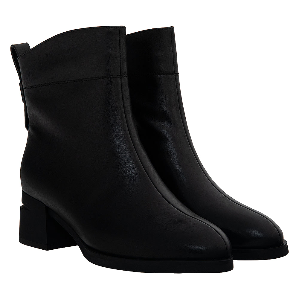 Botine din piele naturală 2590 negru