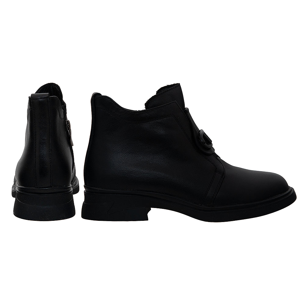 Botine dama piele 66702 negru