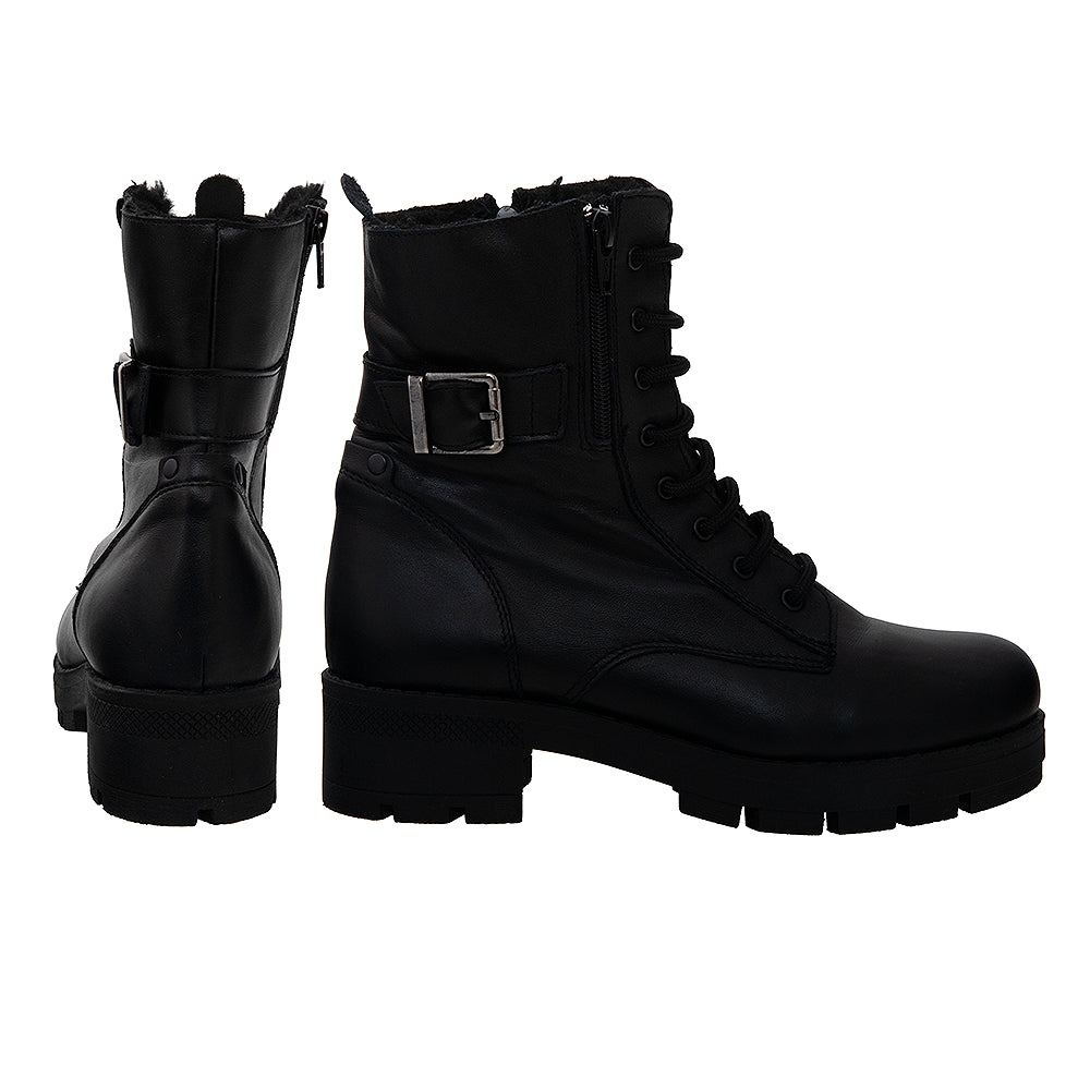 Ghete damă din piele naturală 061 negru