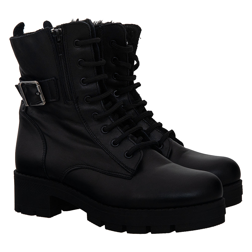 Ghete damă din piele naturală 061 negru