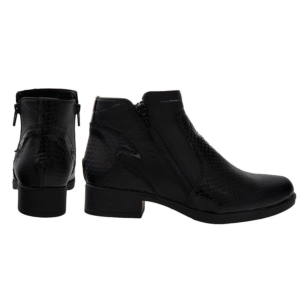 Ghete piele dama 3000 negre lac