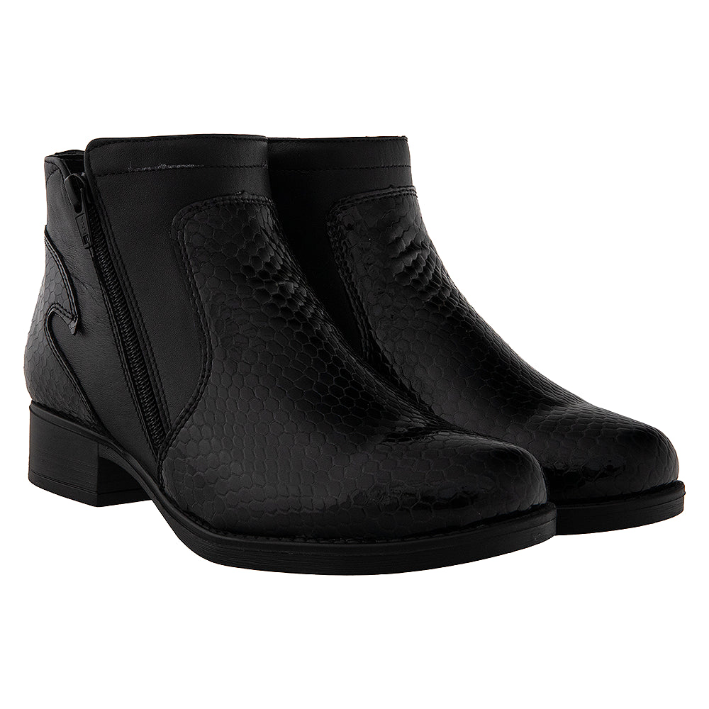 Ghete piele dama 3000 negre lac