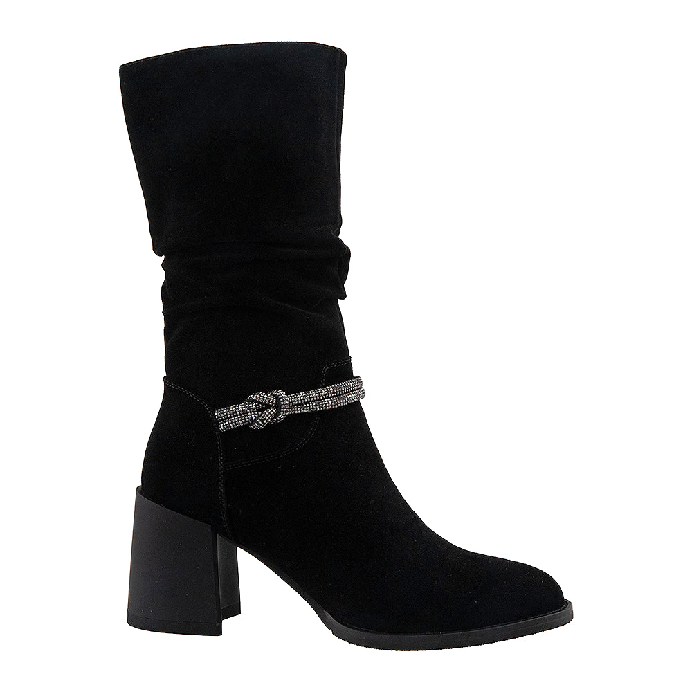 Cizme dama 616 negre piele velur