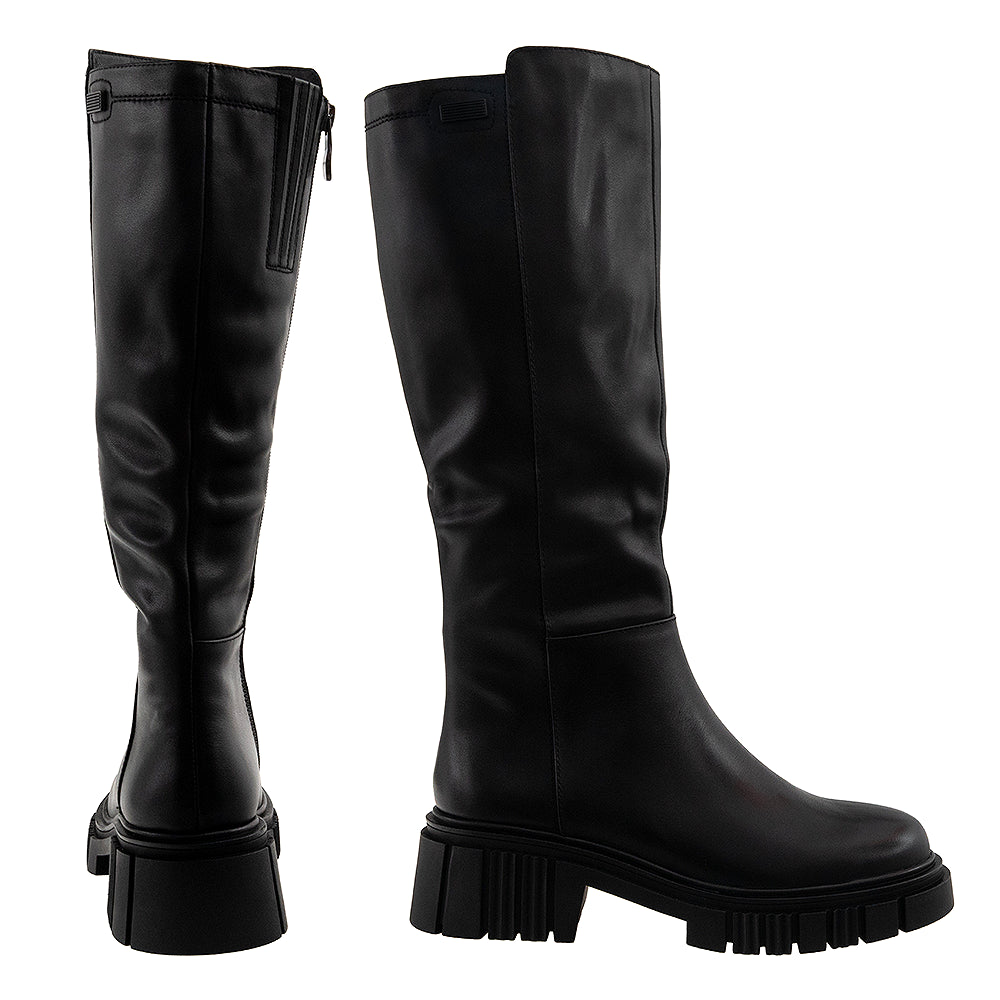 cizme cu toc gros 5862 negru