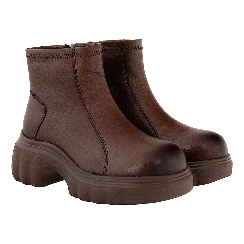 Ghete femei din piele naturală 8908 maro