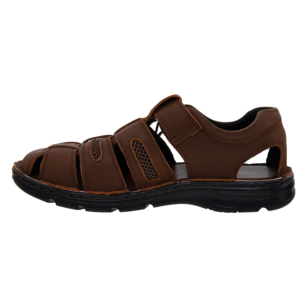 Sandale din piele naturală pentru bărbați ZG23061 maro