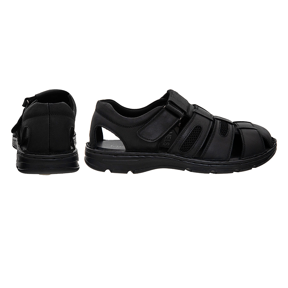 Sandale din piele naturală pentru bărbați ZG23061 negru