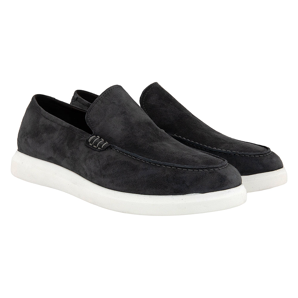 Loafers barbati 17051 gri velur