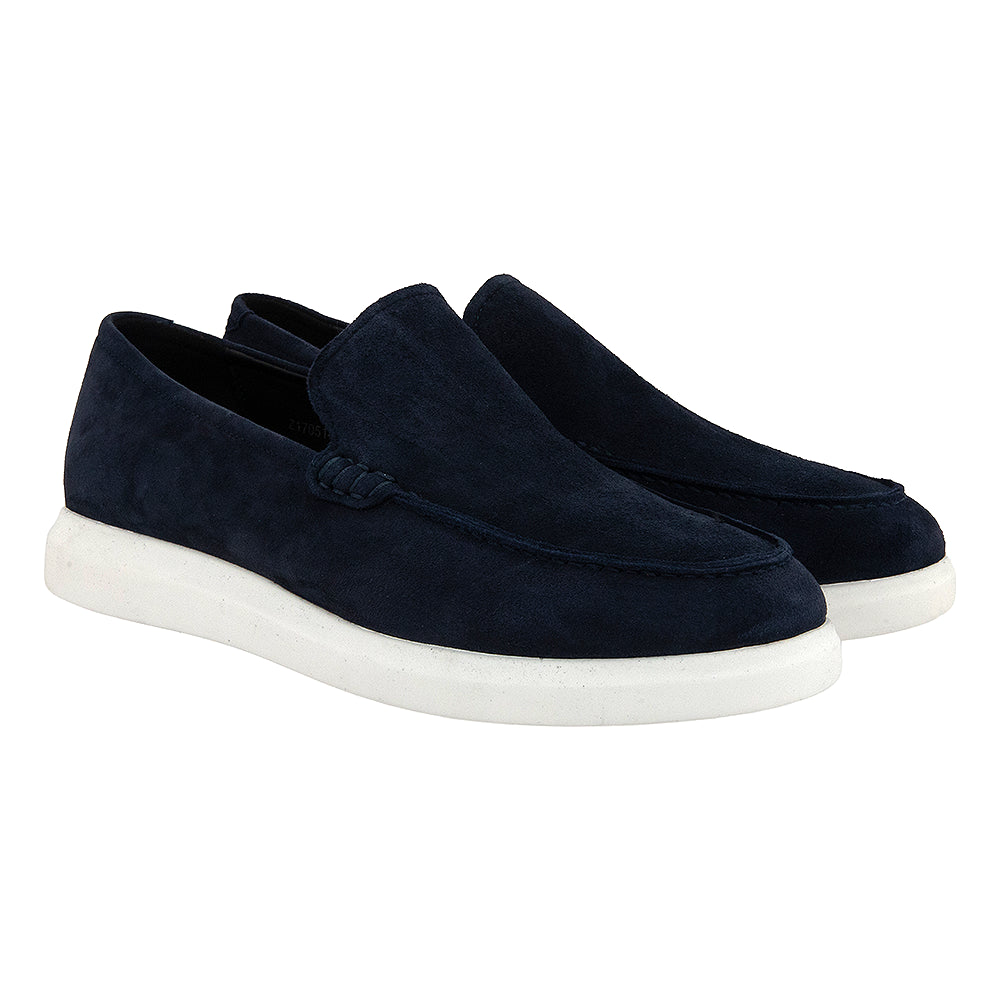 Loafers barbati 17051 bleumarin velur