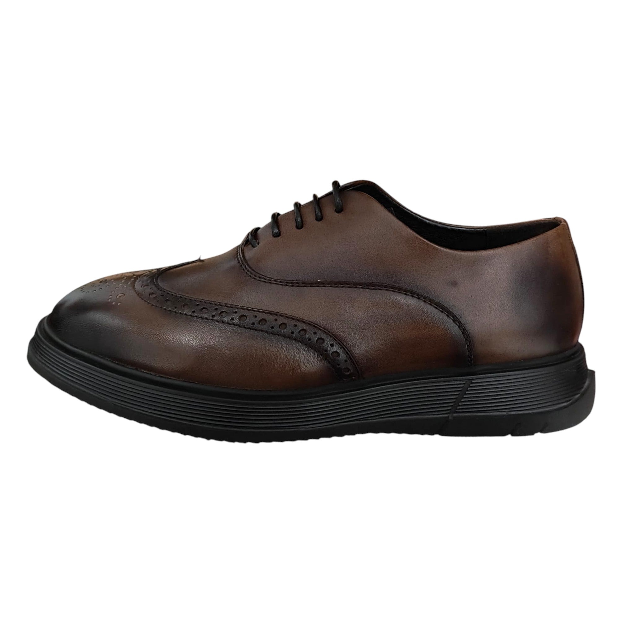 Pantofi maro din piele 7322