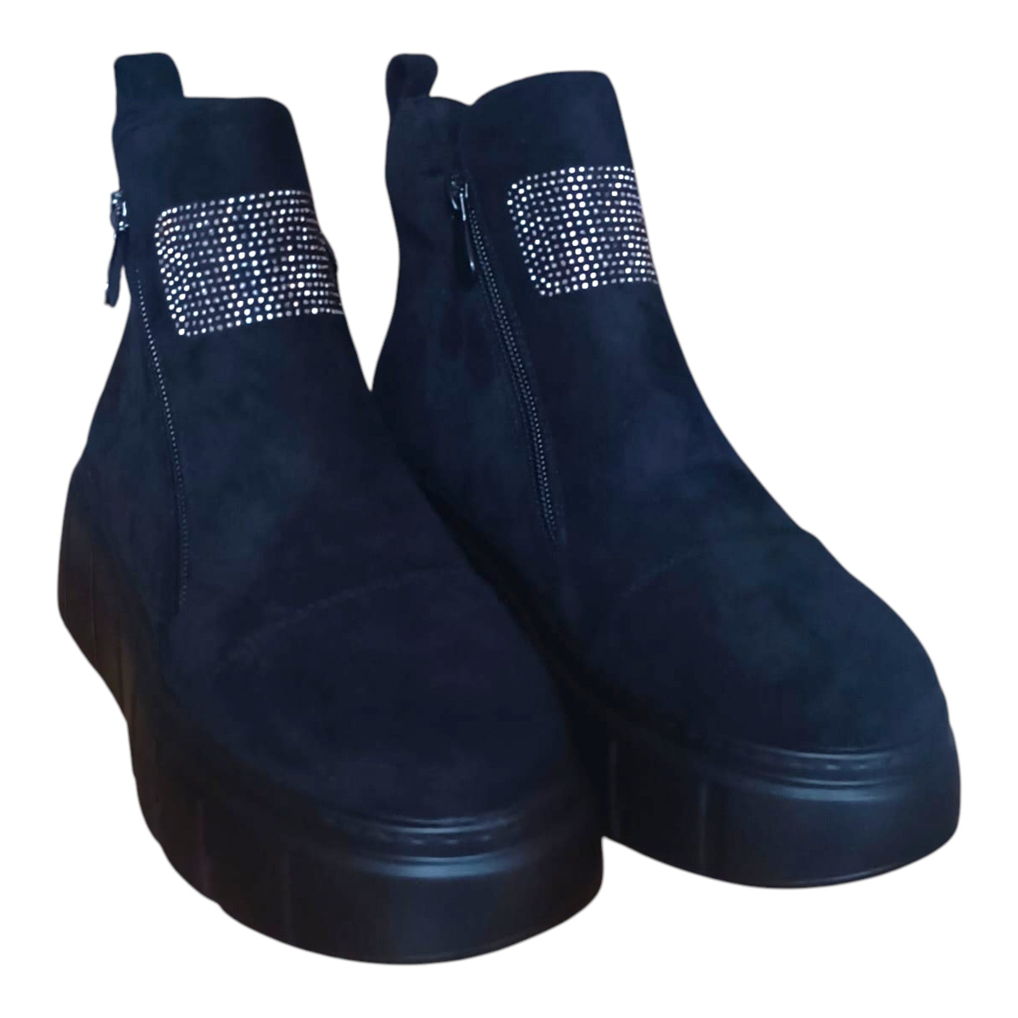 Botine cu platformă 65 negru
