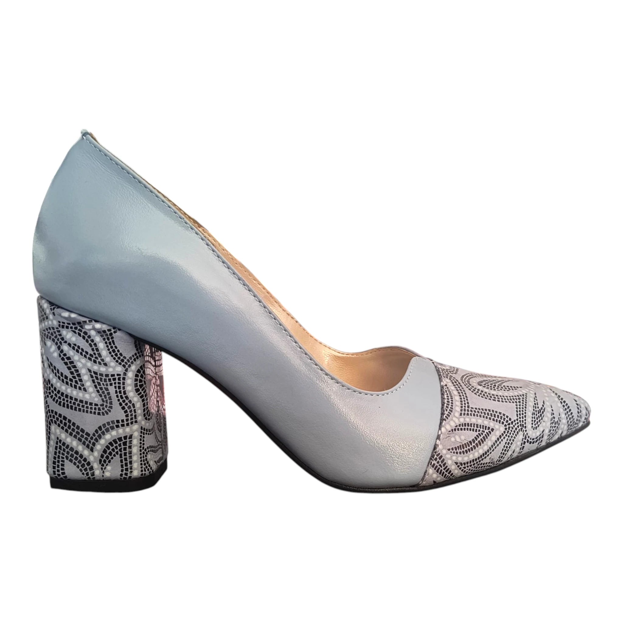 Pantofi cu toc 675 albastru
