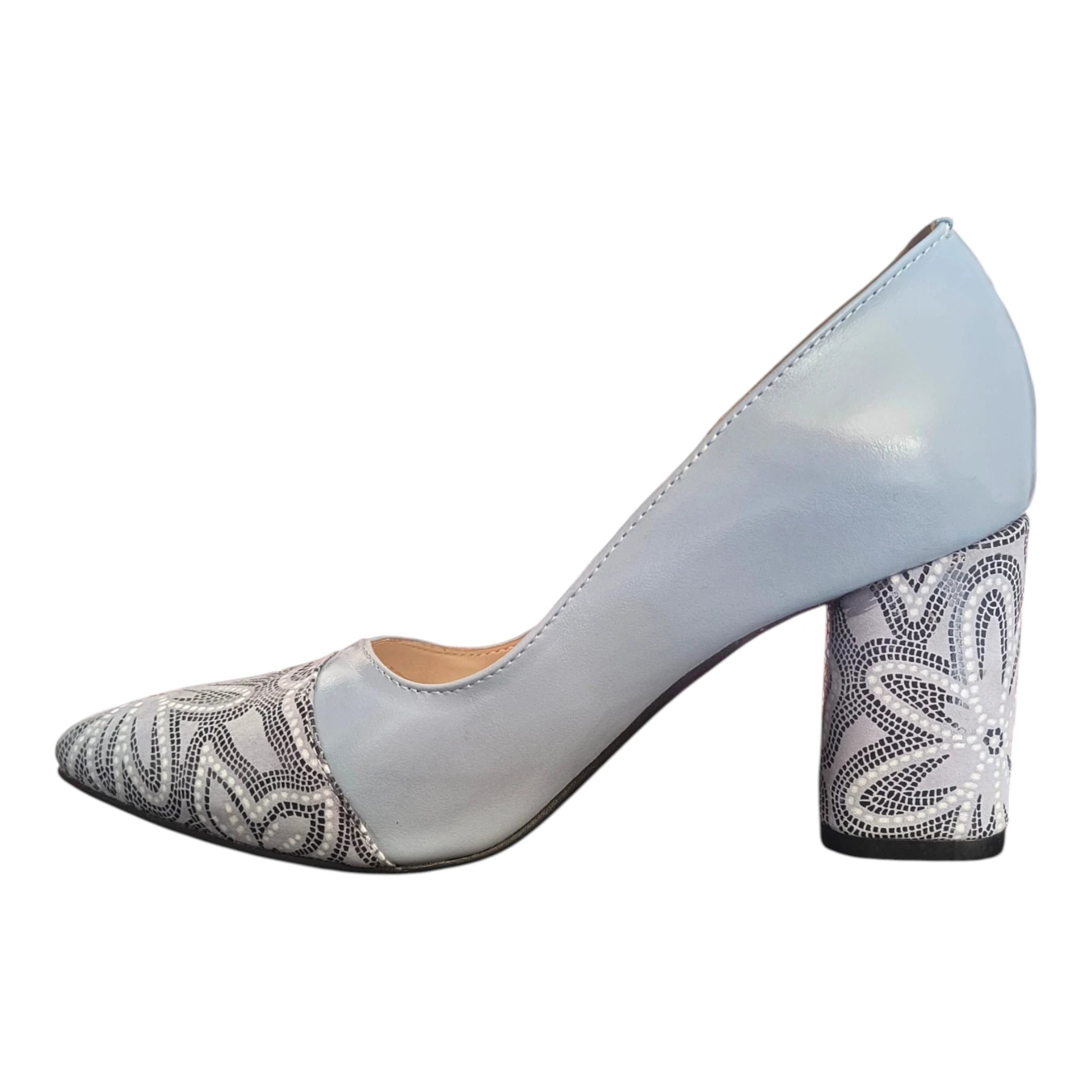 Pantofi cu toc 675 albastru