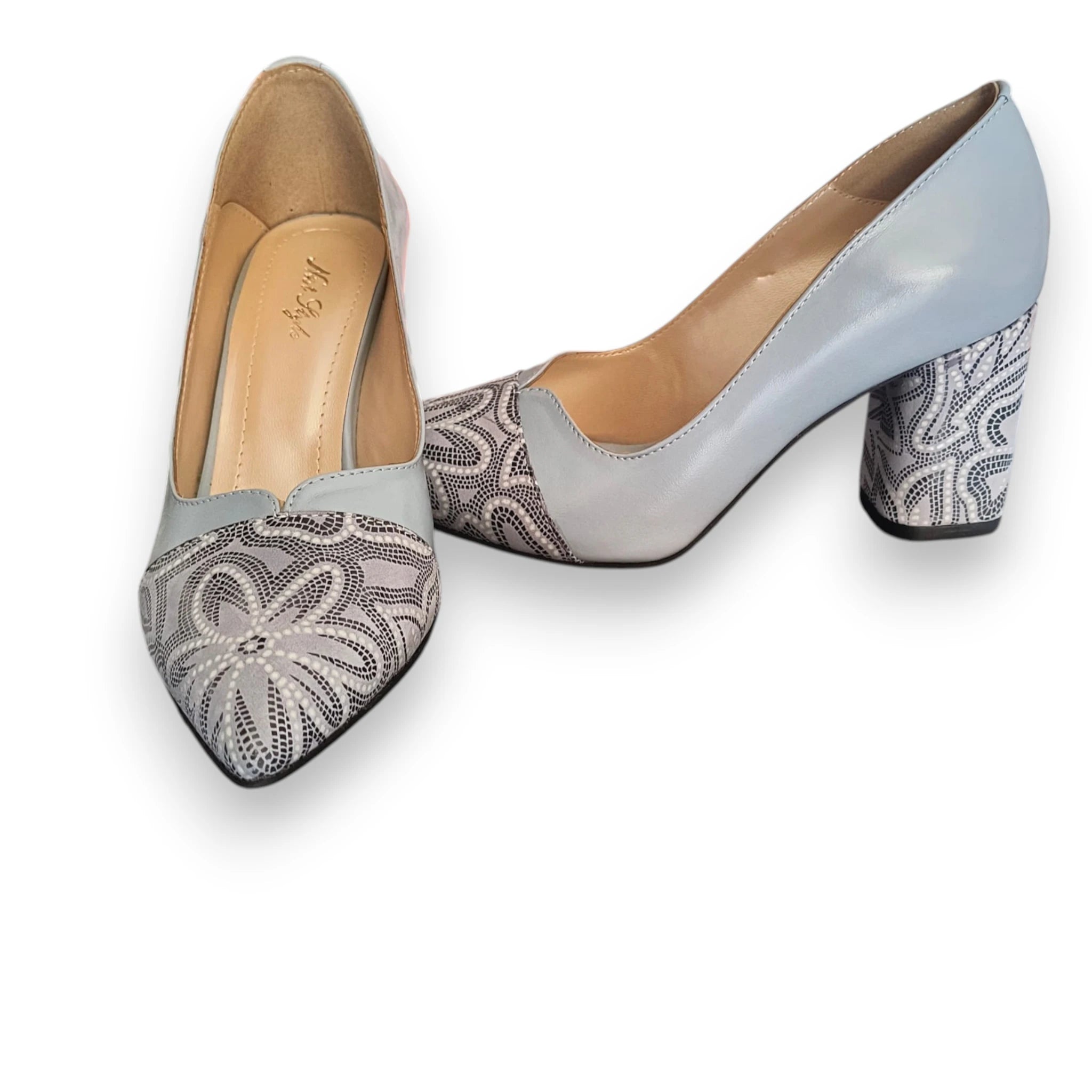 Pantofi cu toc 675 albastru