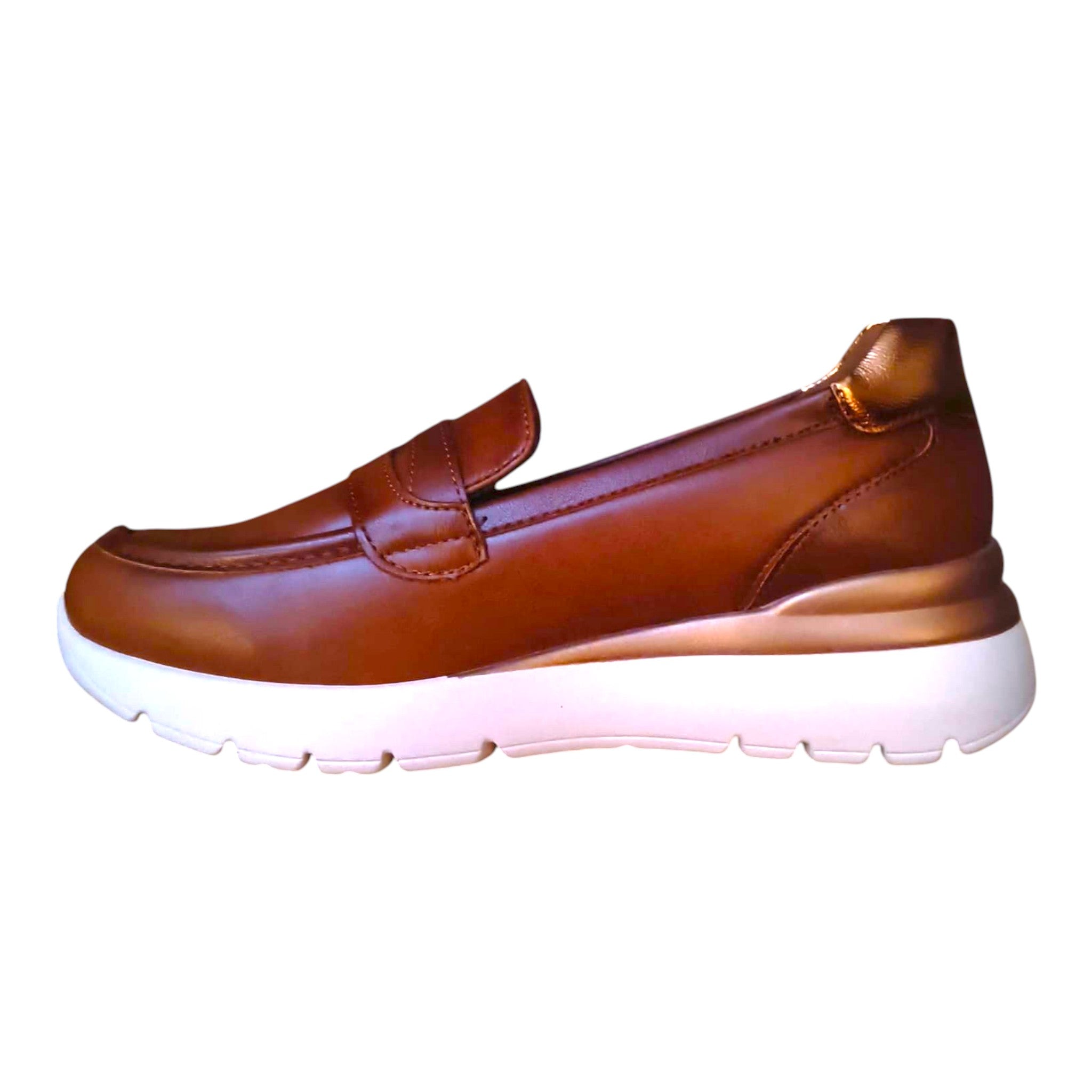 Loafers damă YEHJ-306 maro din piele ecologică