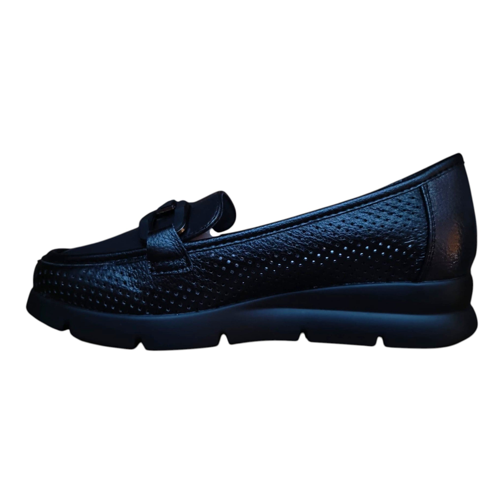 Loafers damă YCC-166 perforați negru