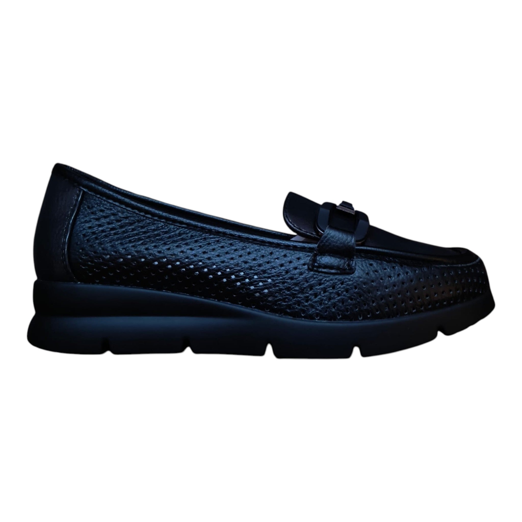 Loafers damă YCC-166 perforați negru