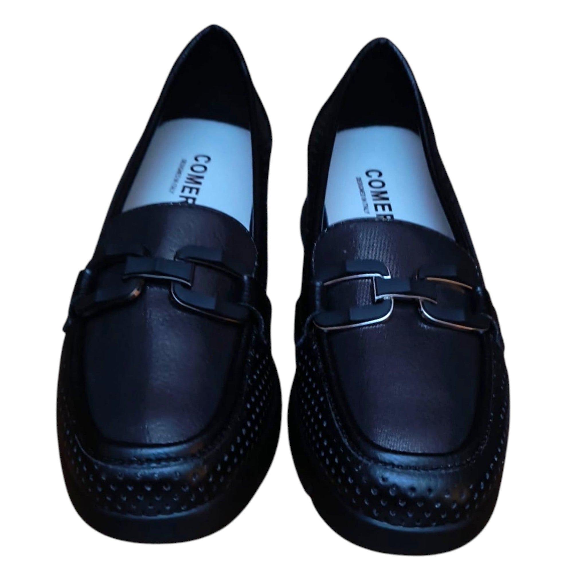 Loafers damă YCC-166 perforați negru