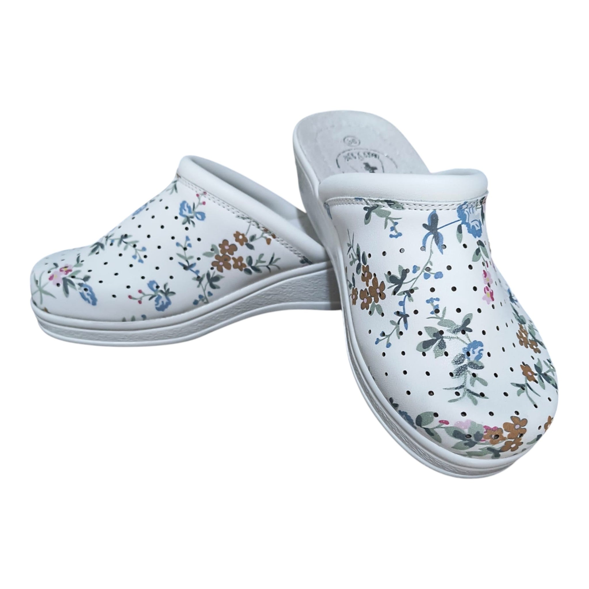 Saboti medicali damă cu imprimeu floral 7718k