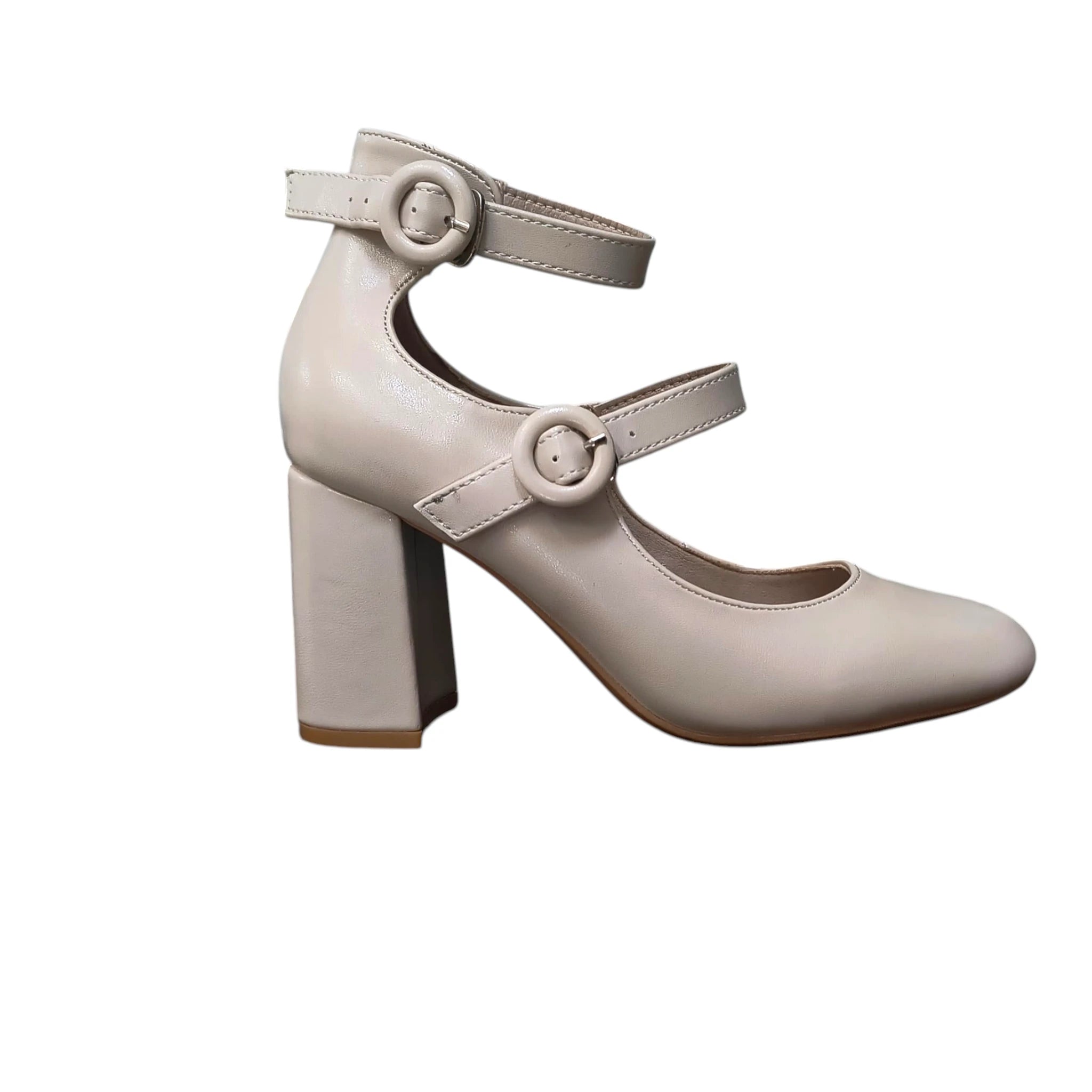 Pantofi damă eleganți 17 bej cu barete