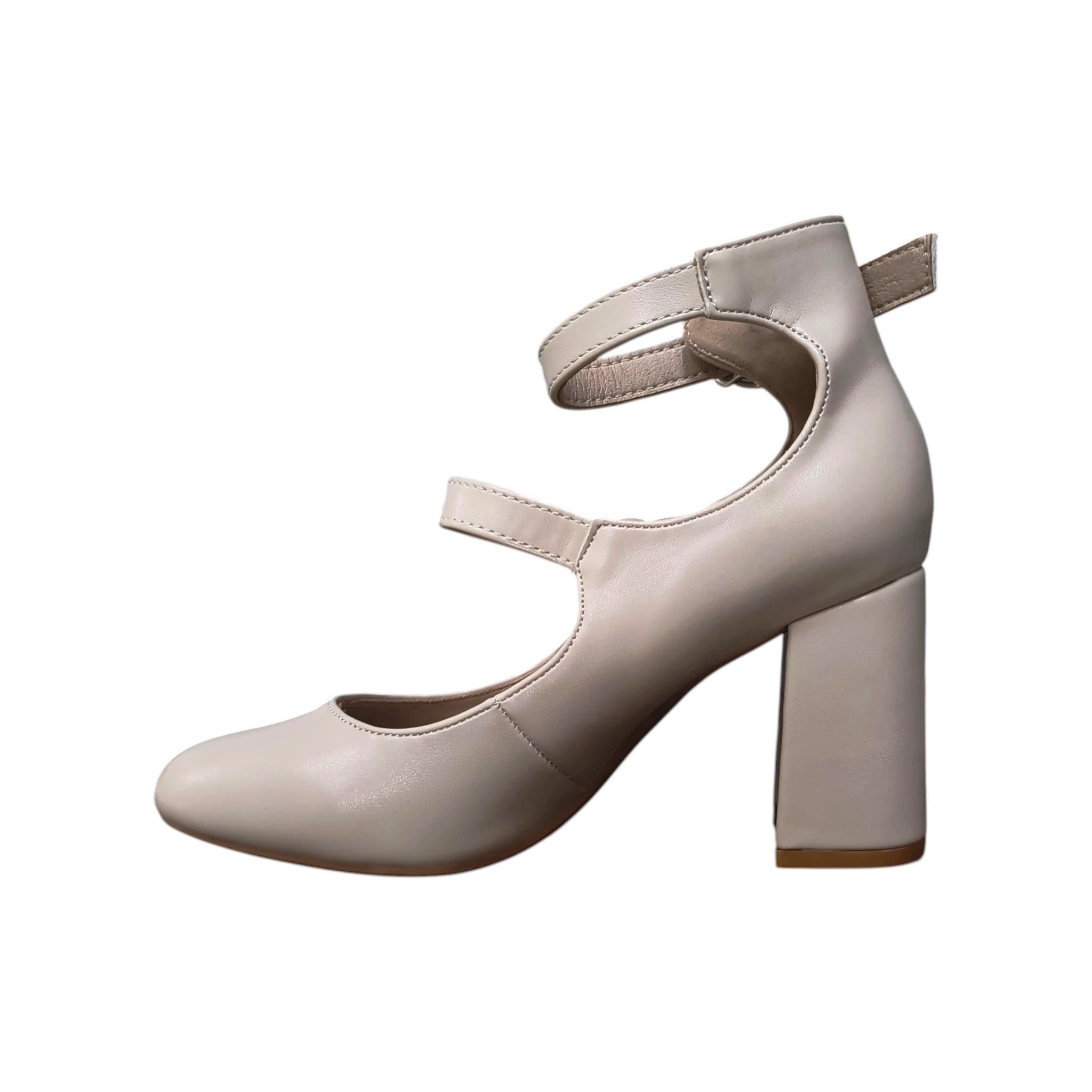 Pantofi damă eleganți 17 bej cu barete