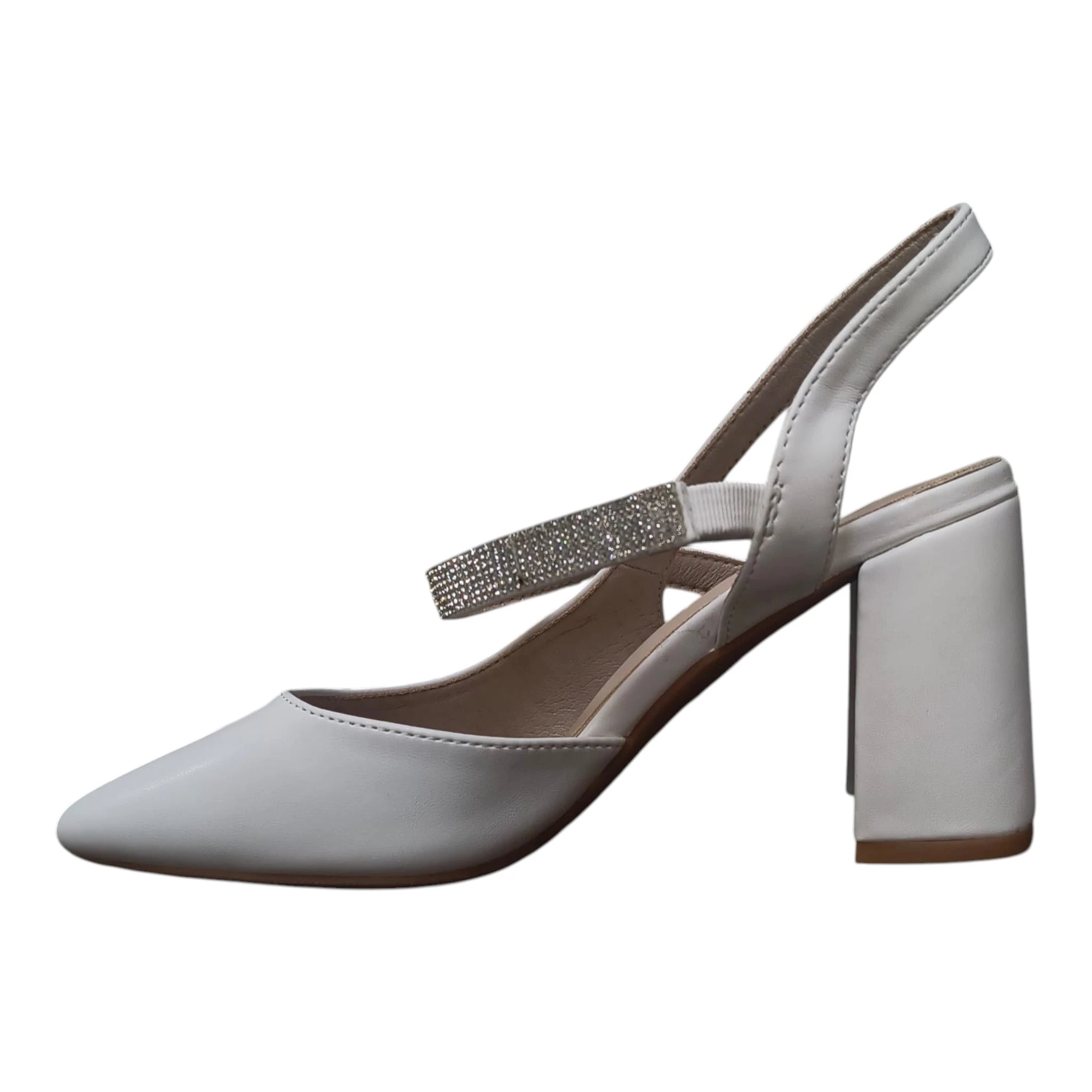 Pantofi damă eleganți albi 14