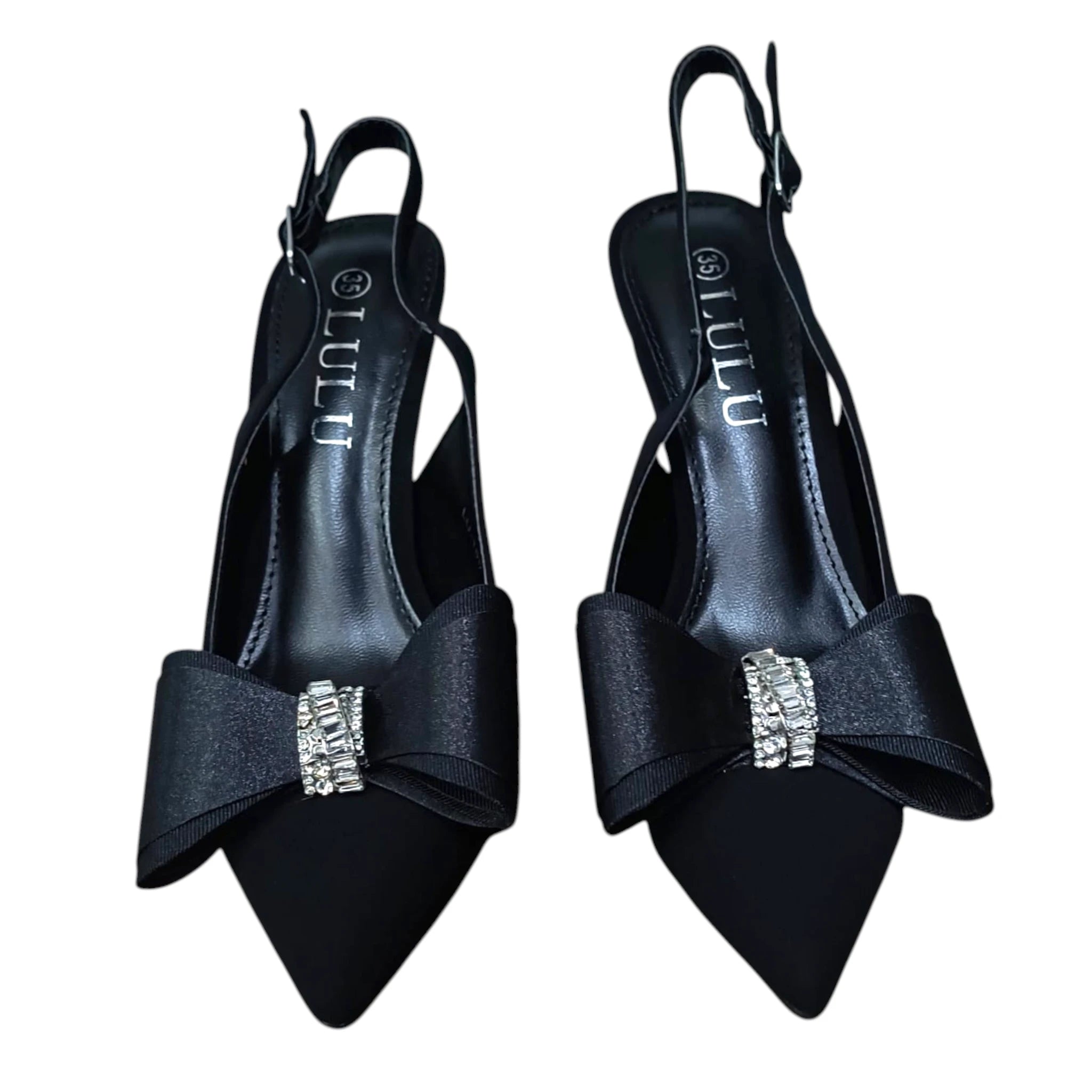Pantofi eleganți 168 cu fundă și strasuri