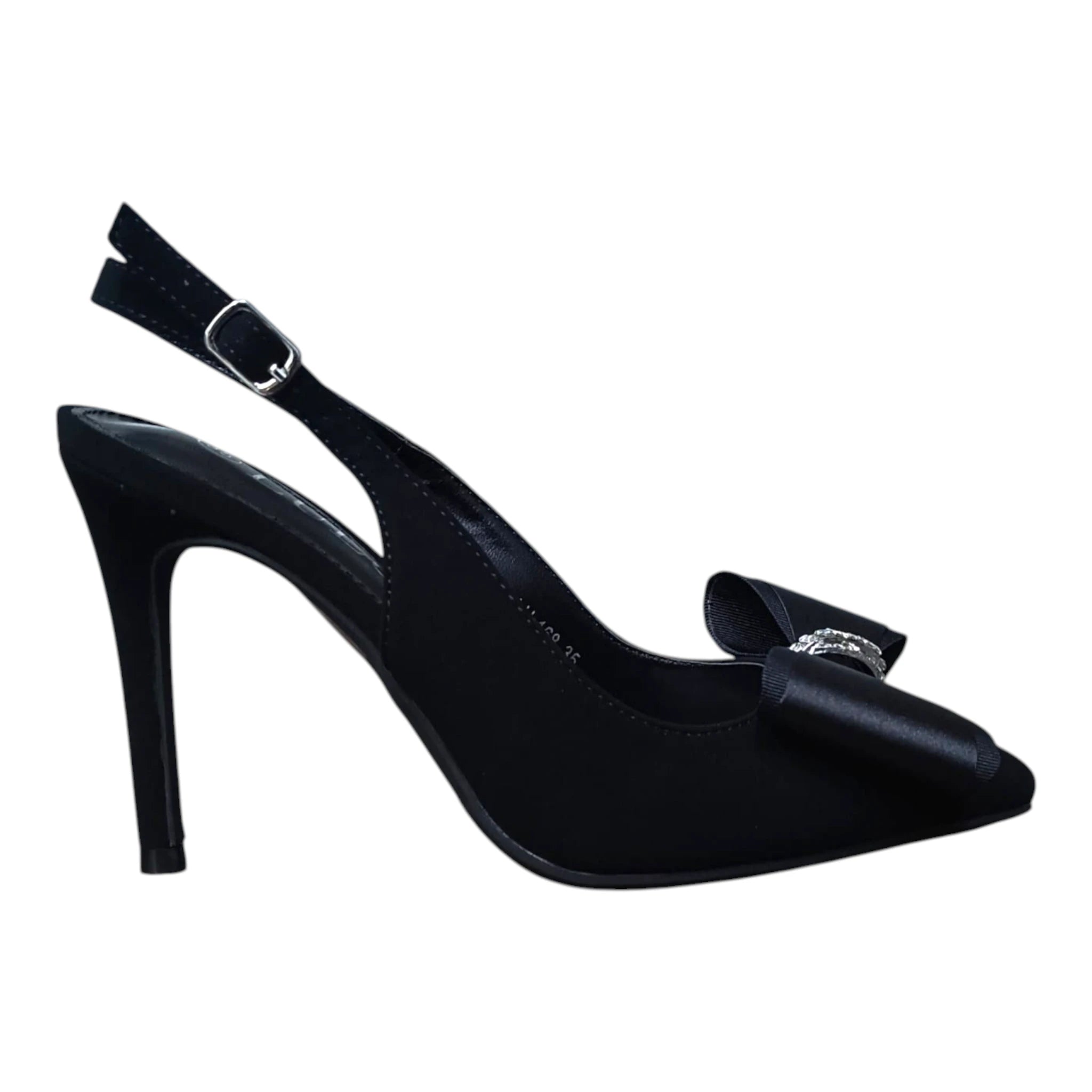 Pantofi eleganți 168 cu fundă și strasuri