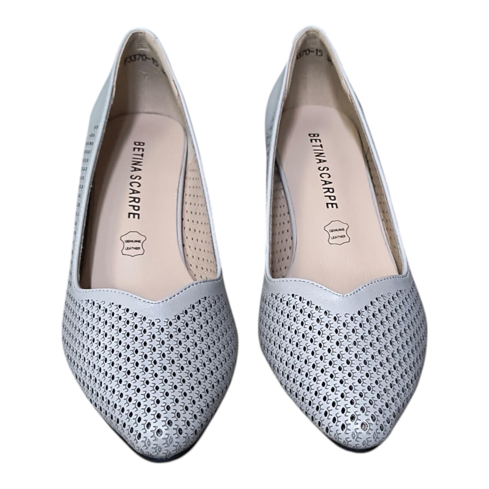 Pantofi 3370 gri cu toc gros