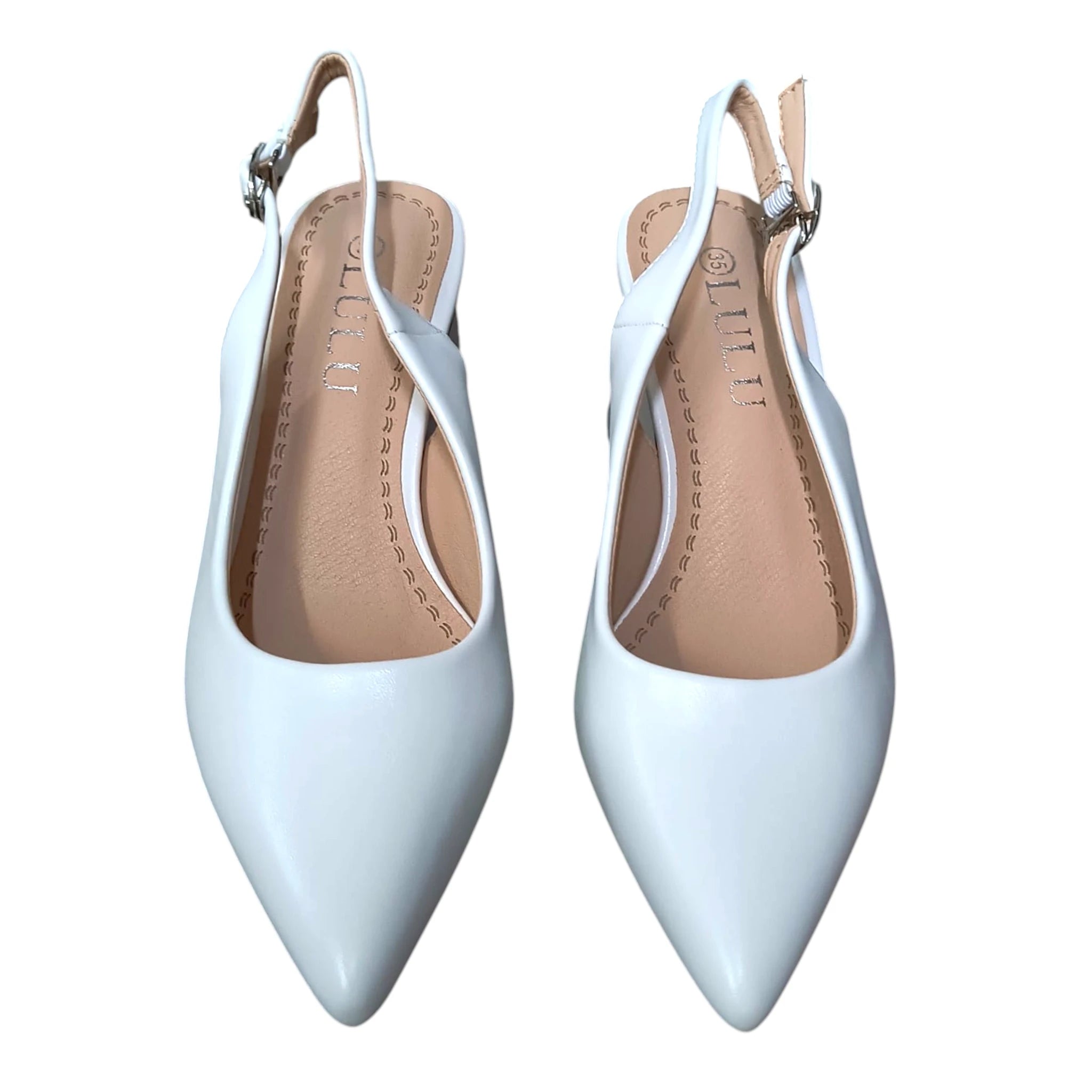 Pantofi damă YH-09 alb slingback