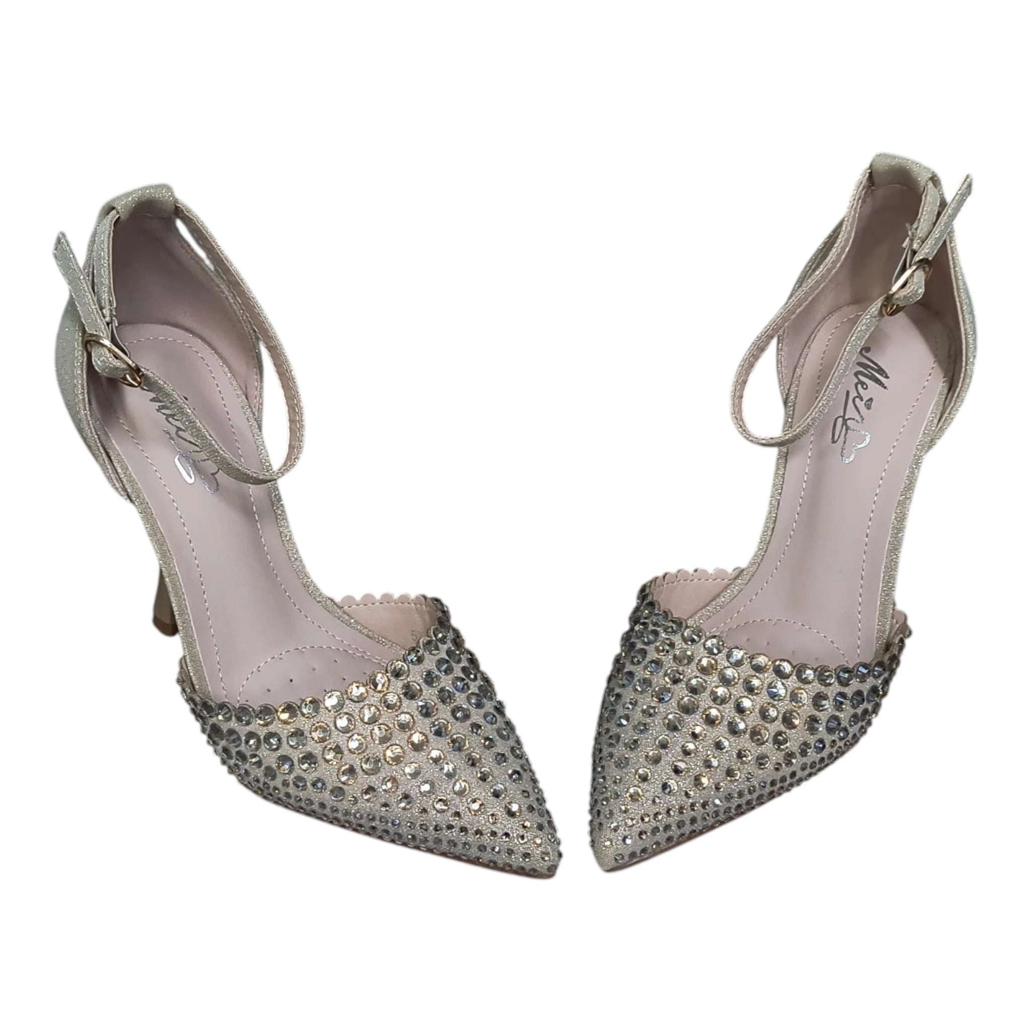 Pantofi eleganți cu ștrasuri 580 auriu